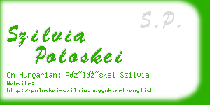 szilvia poloskei business card